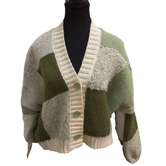 SHEIN Sweaters - Patchwork cardigan